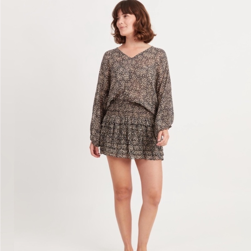 ULLA JOHNSON - SILK SPOTTED MINI DRESS
